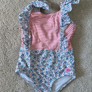 Ruffle Butts White Swimsuit